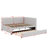A Full-Sized Upholstered Daybed Incorporating A Built-In Trundle Bed-1955110876