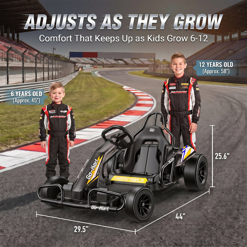 Sailvan Go Kart Toy with Remote Control, Black