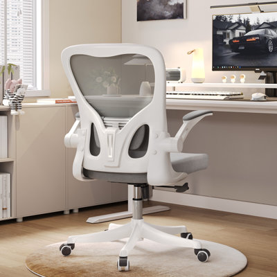 Ergonomic Office Chair With Lumbar Support, Adjustable Height, 2D Flip-Up Arms, Breathable Mesh, Comfortable Desk Chair Chair For Home, Office, Study by Inbox Zero