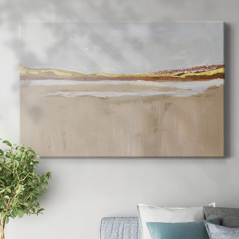 Gilded Expanse I-Gallery Wrapped Canvas, 12" H x 18" W