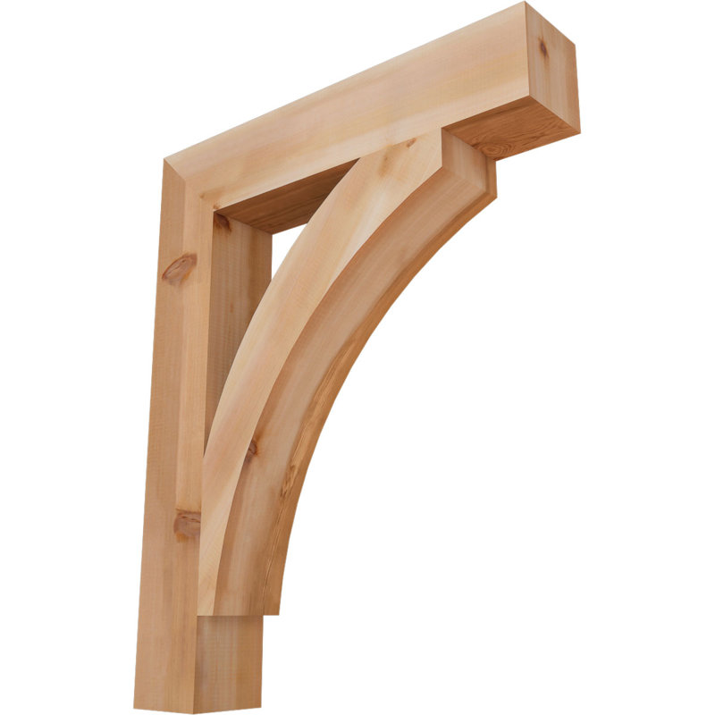 Support de bloc Thorton, H 40 po x l 6 po x P 32 po, Cèdre rouge de l'Ouest (lisse)