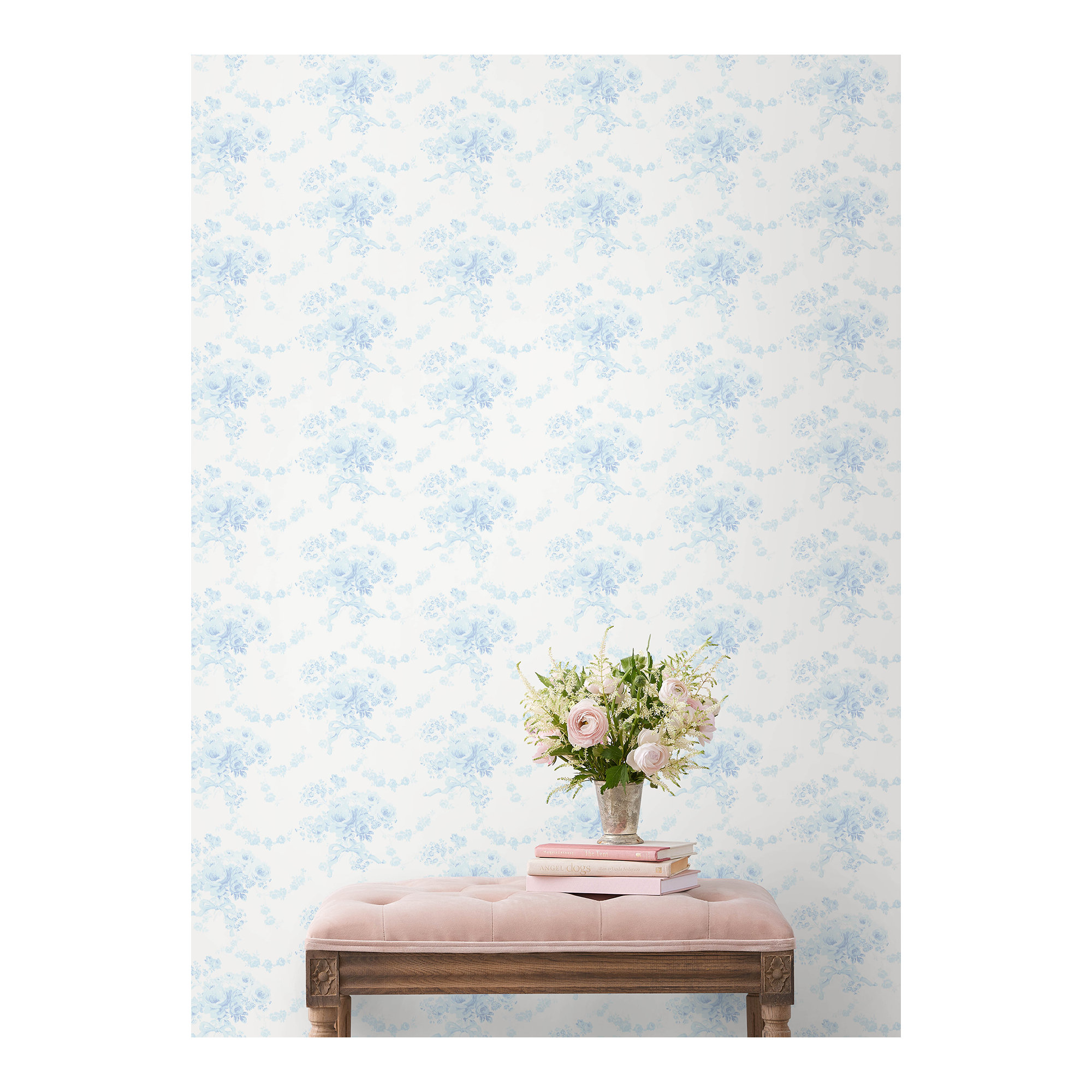 Champagne Harbor Dream Peel and Stick Wallpaper, Blue