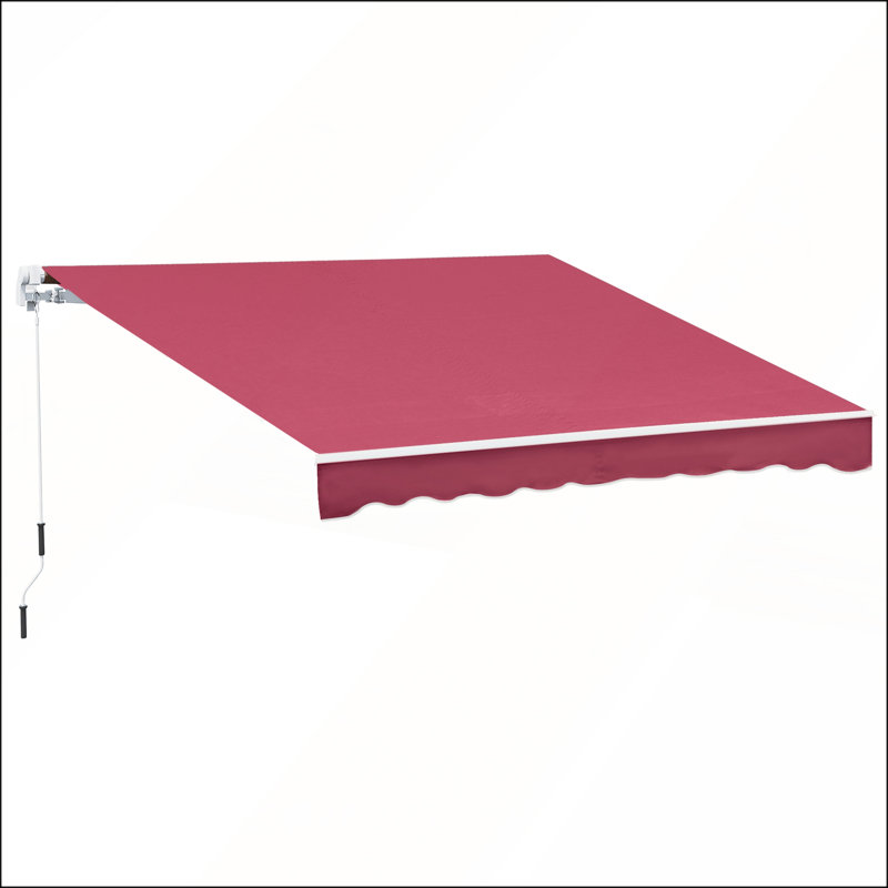 Auvent rétractable pour patio, abri pare-soleil avec manivelle, auvent extérieur réglable et durable