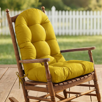 Coussin de chaise Adirondack Coussin de siège d'extérieur capitonné à dossier haut 48 po x 21 po x 4 po pour chaise berçante, coussin de jardin résistant aux rayons UV, floral