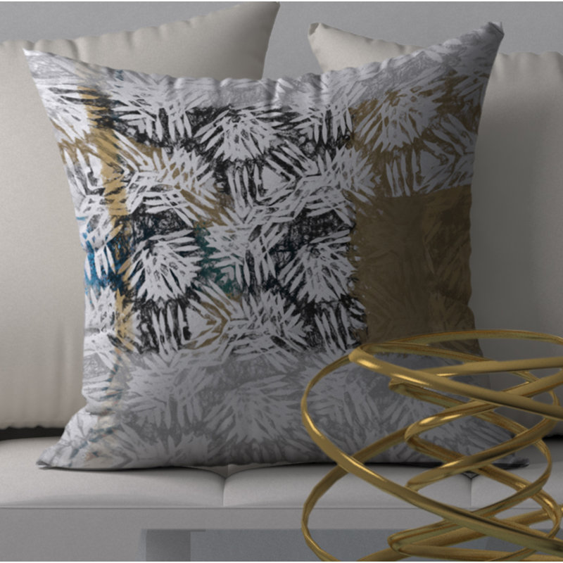 Abstract Reversible Throw Pillow, 18" x 18"