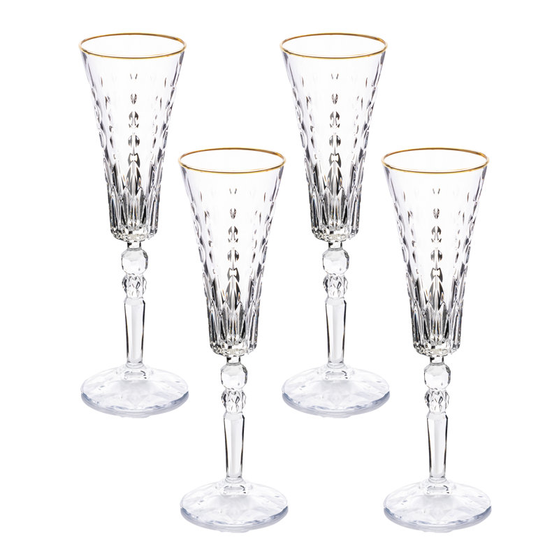 Lorren Home Trends Marilyn Gold Flutes