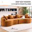 Canapé modulaire orange moderne - Chenille de luxe Space Design Luxurious Living