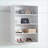 Walk-In Closet System, Devi Modular White Wood Oak Finish | Wall Mounted | White | Wood