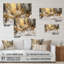Modern Golden Drip - Abstract Acrylic Wall Art Glass-101525752