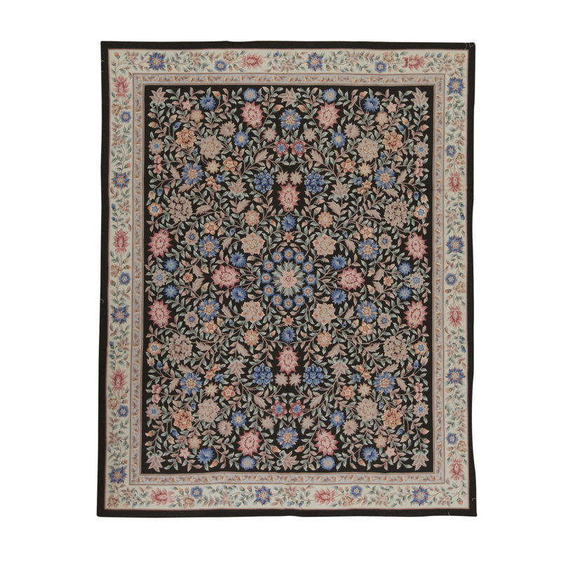 Wool Floral Area Rug