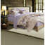 Soft Taupe Floral Bedding Sets, Polyester Microfiber Style For Family Comfort