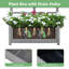 Lit de jardin surélevé avec treillis 3 couches, jardinière en bois pour plantes grimpantes, légumes