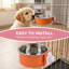 Bol pour animaux de compagnie suspendu en acier inoxydable pour chats avec cage facile à nettoyer, orange-131407519