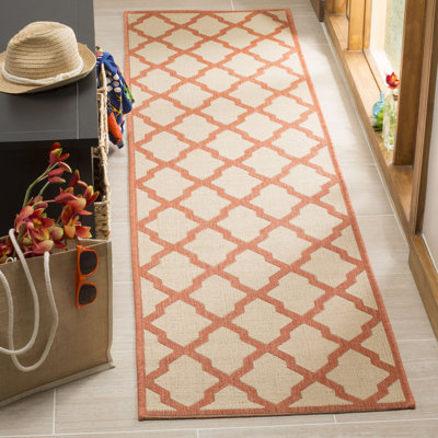 Tapis d'intérieur / extérieur à motif géométrique 100 pièces Ferrill Linden