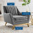 Winsome Channel Tufted Performance Velvet Armchair-276289340