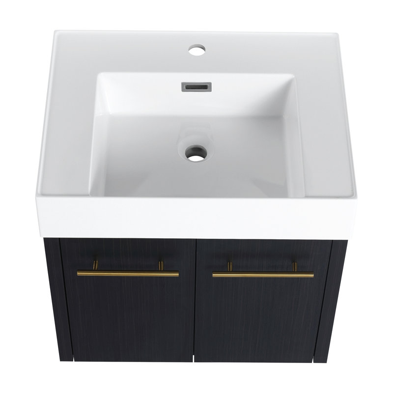 Wall-Mounted Bathroom Vanity With Sink