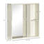 Armoire de salle de bain de 25 po x 25,5 po avec miroir et rangement, fixation murale élégante pour le salon