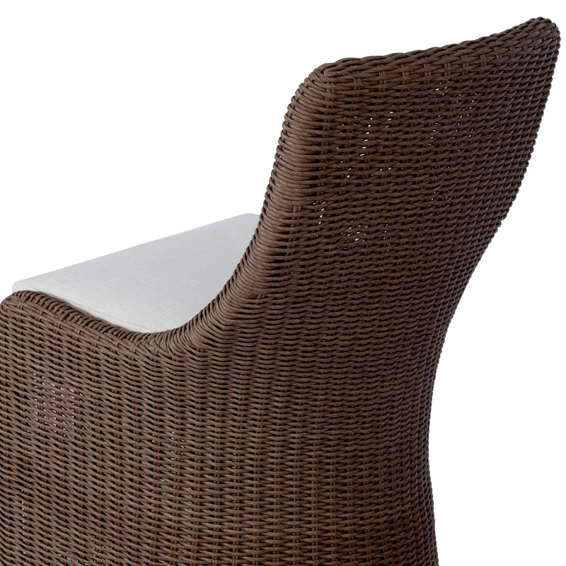 Blaire Outdoor Dining Chair-Arashi Salt, Tanned Weave