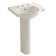 Veer™ Ceramic Pedestal Bathroom Sink with Overflow