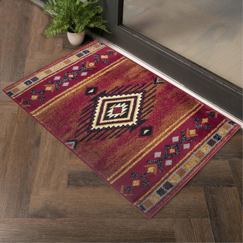 Rouge 2 pi X 3 pi Tapis Southwest, Rectangulaire 2 pi x 3 pi