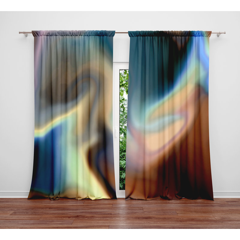 Semi Sheer Curtain Panel Pair, 20" W x 61" L