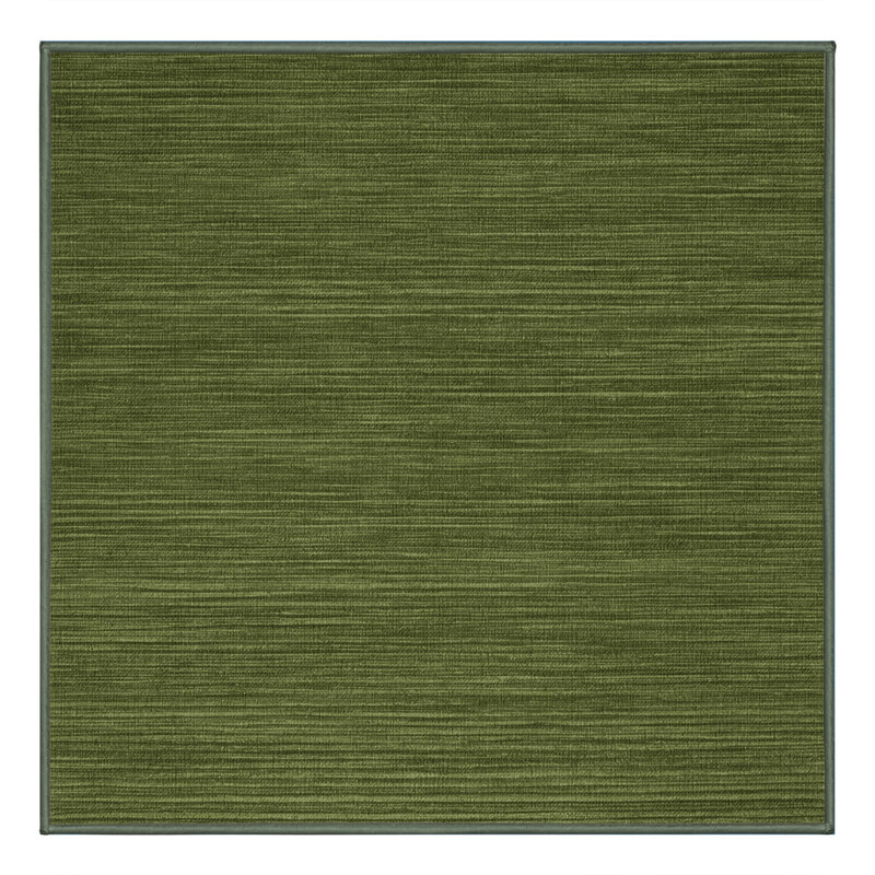 Tapis vert uni lavable à la machine, Carré 5 pi