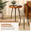 Table de bout ronde de 20 pouces avec décoration de coquillage et finition en résine époxy-861352510