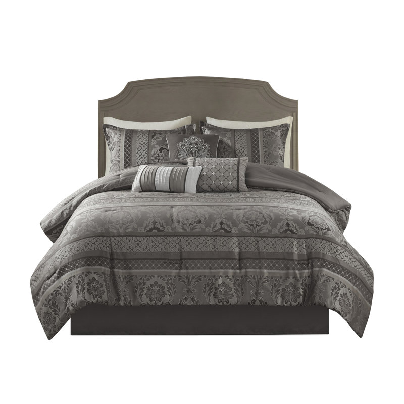 Bed Luxury - Grey King 7 Piece Comforter