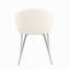 Chaise en métal argenté et similicuir-672806551-672806548
