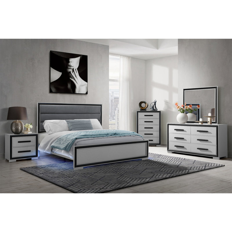 COFFRE ADELAIDE GRIS NOIR