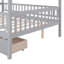Lit de maison en bois avec deux tiroirs, design imaginatif pour les enfants, rangement spacieux et fabrication solide