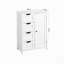 Armoire de rangement pour salle de bain, armoire de plancher avec tablette réglable et tiroirs