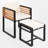 Phillip Patio Acacia Wood Dining Set with Cushions & Ottomans-883207386-889948661