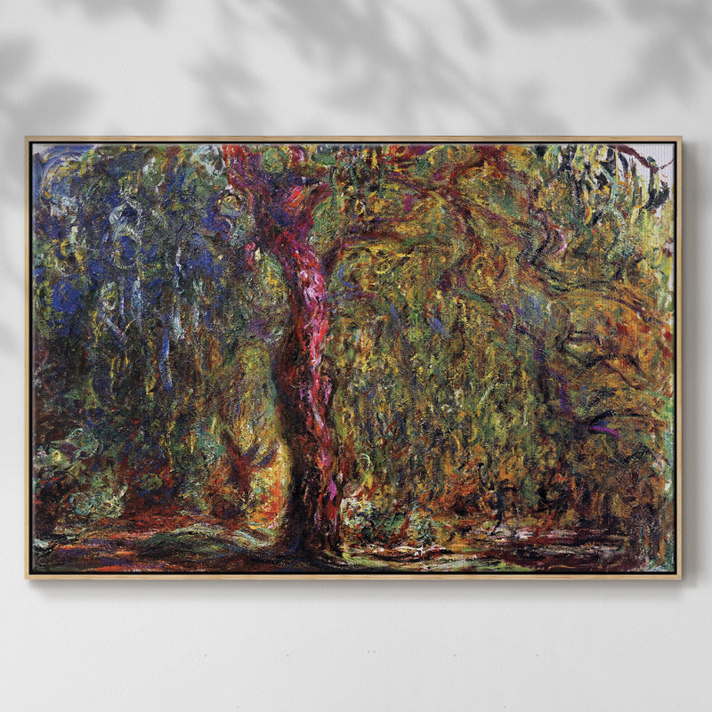 " Weeping Willow 4, 1918 ", 17" H x 25" W x 2" D, Natural Wood