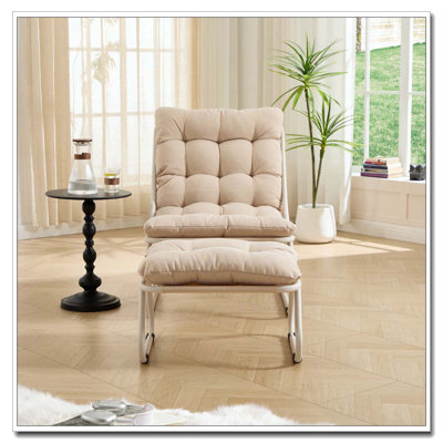Patio Outdoor Lounge Chair with Ottoman