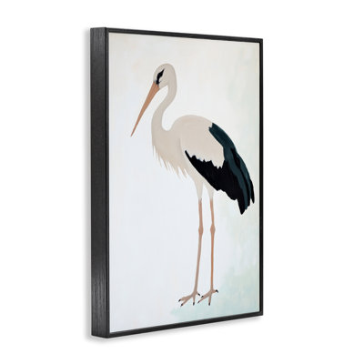 Giclée minimaliste de cigogne minimaliste, design par Sissi et Seb
