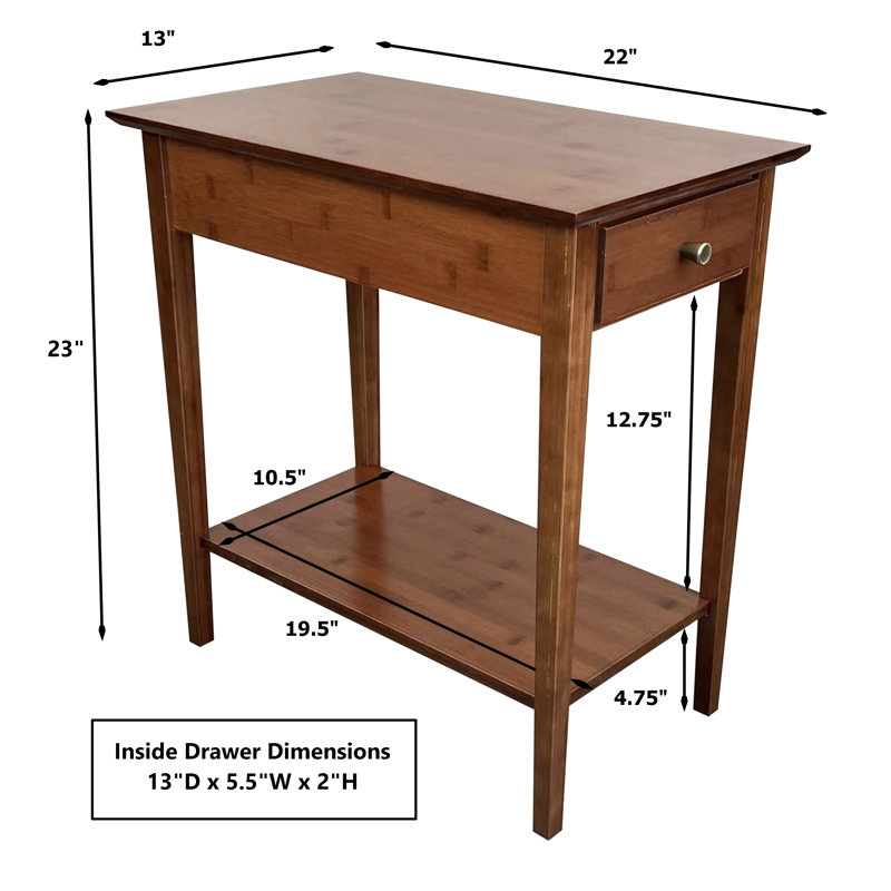 Amreece End Table with Storage, Mahogany