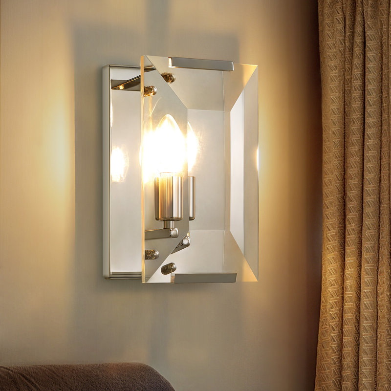 Dimmable Crystal Wall Light, Chrome