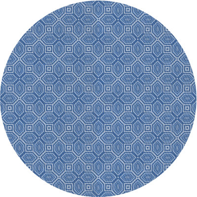 Tapis bleu tissé à la machine