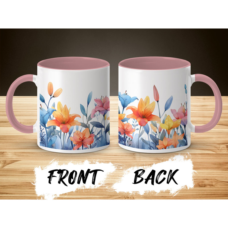 Ceramic Coffee Mug, Pink
