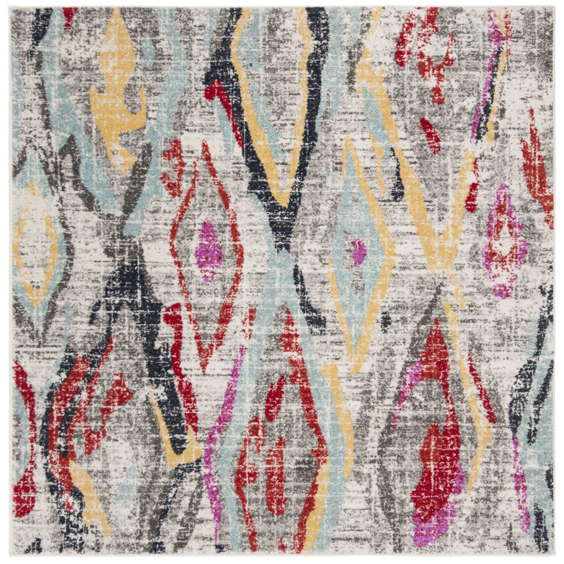 Muniz Performance Abstract Rug, Square 6'