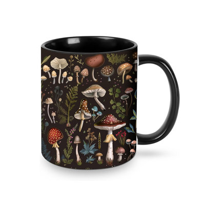 Mushroom Coffee Mug 11OZ Funny Ceramic Tea Cup Kitchen Decor Novelty Presents for Home Office Travel