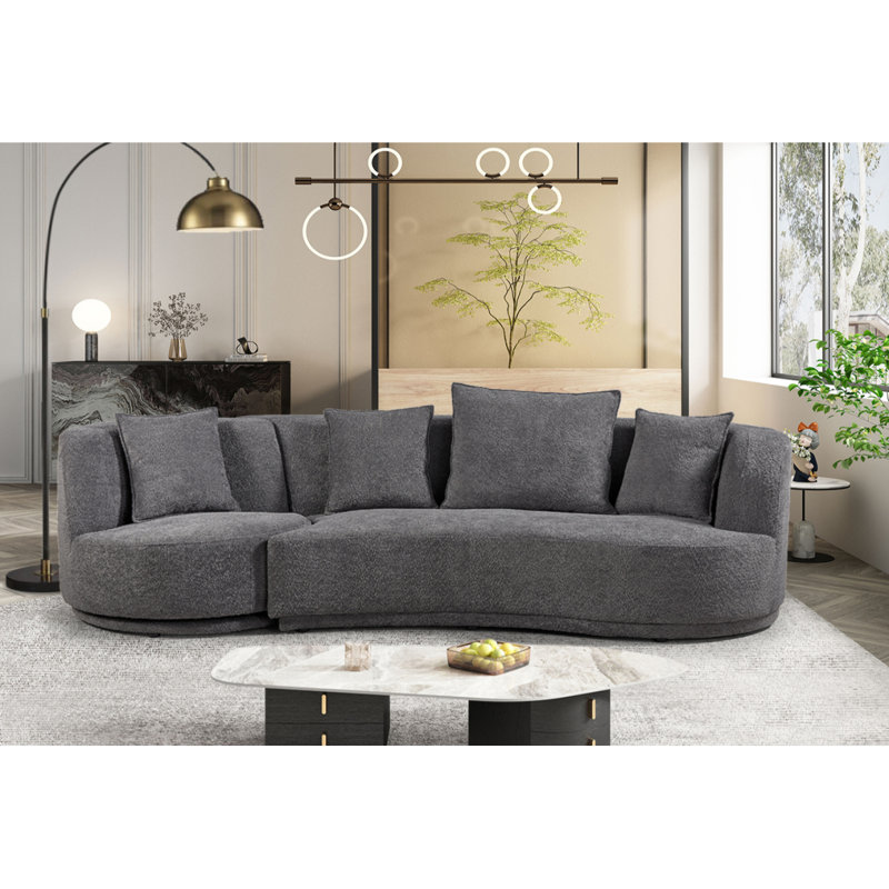Ensemble de canapé de salon Modern Modern, Gris