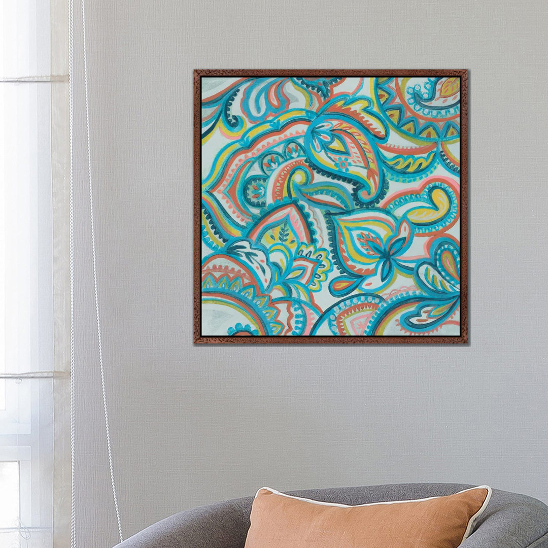 Emerald Paisley II von Silvia Vassileva - Galerie-verpackte Leinwand Giclée auf Leinwand