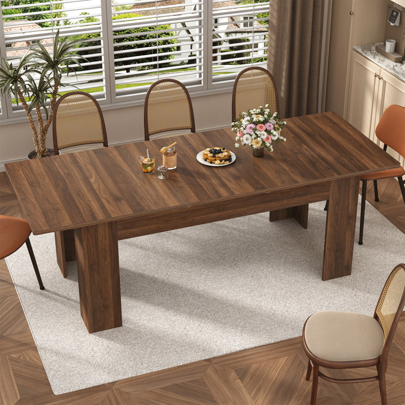 Table de salle à manger extensible Rhu, Walnut, H 30,4 po x l 86,6 po x P 35,4 po
