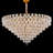 Gala 28-Light Round Crystal Chandelier - Gold