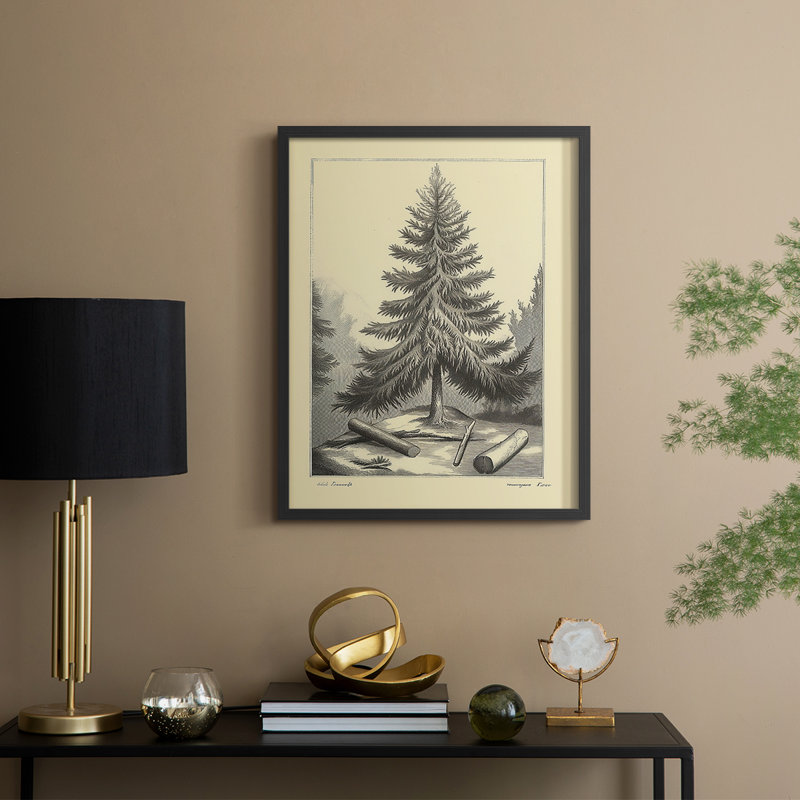 Reproduction d'art encadrée de Noël, Noir, noir, noir, noir, H 21 po x l 17 po