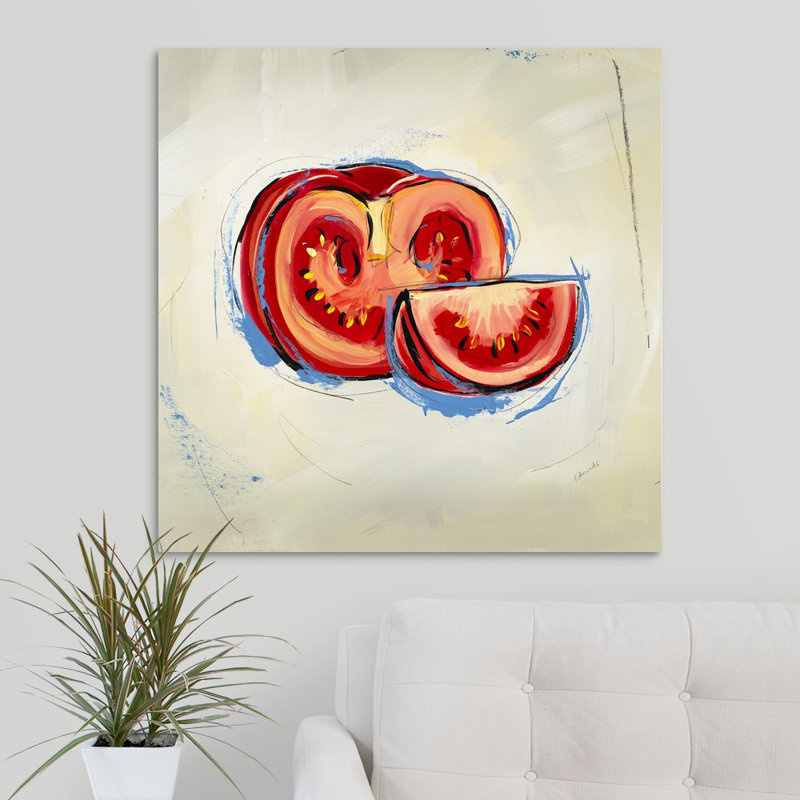 « picnic party iii », peinture sur toile, Toile tendue, H 30 po x l 30 po x p 1,25 po