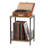 Rustic Brown Record Player Stand, 2-Tier End Table, Versatile Storage For Living Room And Bedroom