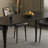 High-end pure black rock slab dining table-1659504354